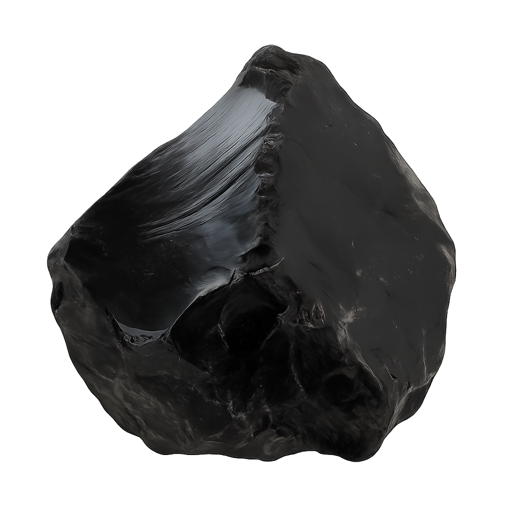 Obsidienne noire – pierre naturelle de protection, ancrage et clarté – Les Fées des Gemmes