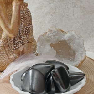 shungite, pierre shungite, pierre de protection, ondes électromagnétiques, pierre naturelle, lithothérapie, purification, ancrage, vitalité, shungite vertus